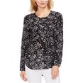 thumbnail image 1 of Vince Camuto Blusa con botones y siluetas para mujer, negro, extragrande, 1 of 1