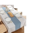 thumbnail image 3 of Tablecloths for Rectangle Tables,Cotton Linen Table Cloth Waterproof Tablecloth Wrinkle Free Farmhouse Dining Table Cover,Soft Fabric Table Cloths with Tassels, 3 of 7