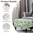thumbnail image 6 of Xixirimido Green Hibiscus Floral Pattern Ottoman Cover Rectangle Footrest Ottoman Slipcovers Footstool Cover Form Fit Stretch Ottomans Protective Cover for Living Room,Large, 6 of 7