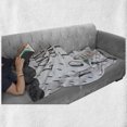thumbnail image 5 of Motivation Soft Flannel Fleece Throw Blanket, Worrying Solves Nothing Man Walking in Stormy Rainy Day, Cozy Plush for Indoor and Outdoor Use, 70" x 90", Dark Blue Grey Coconut, by Ambesonne, 5 of 5