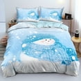 Full/Queen Christmas Bedding Sets Christmas Deer Snowman Snowflake