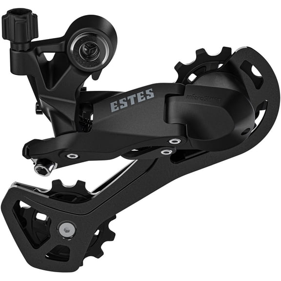 microSHIFT Estes 2x Rear Derailleur - 7/8/9-Speed, Long Cage, 28-32t Max Cog, 11-14t Min Cog, 43t Capacity, Black