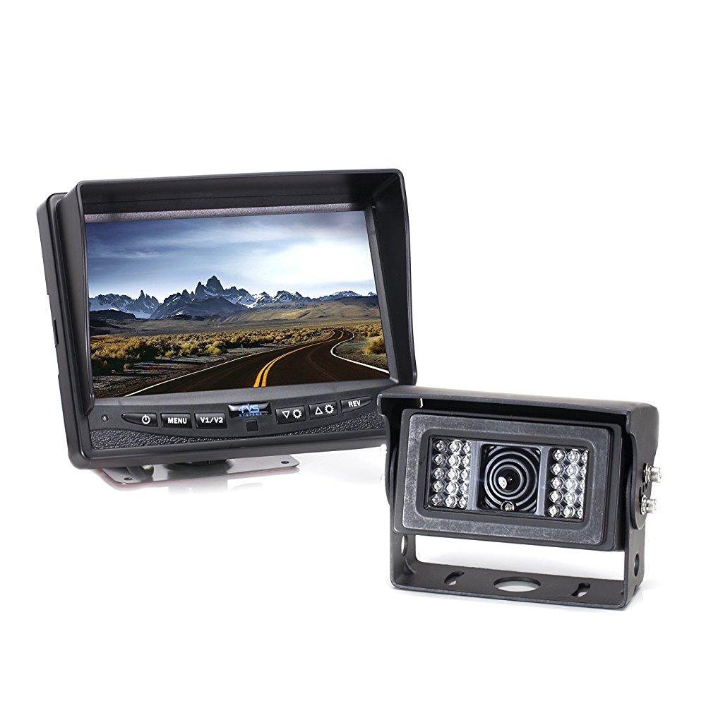 rear view safety heated backup camera system with 7.0 inch lcd rvs
