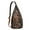 Camel, variant on Book Lover's Crossbody Sling Bag - Waterproof Lightweight Chest Pack with Bookshelf Print Design, Perfect Reading Companion for Travel & Daily Use (Born to Read Inspired)