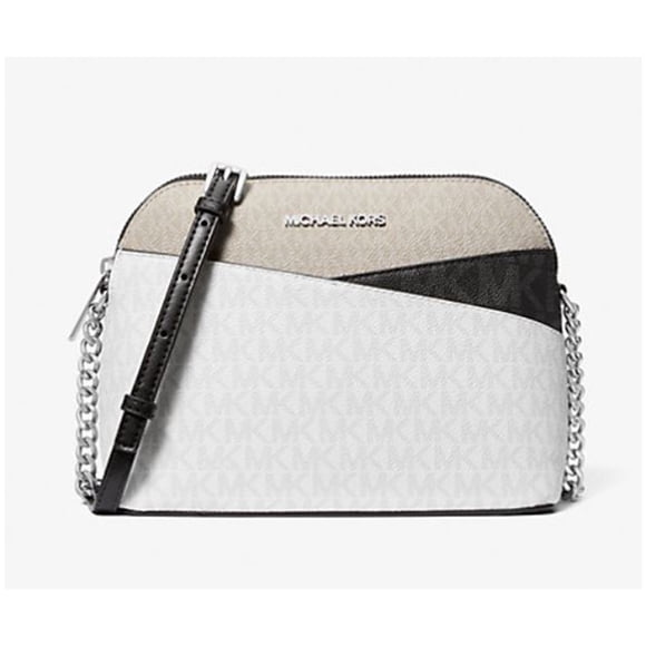 Michael Kors Bolso Bandolera Jet Set Travel para Mujer con Logo Distintivo y Bloques de Color (OpticWhiteMulti) 35S5STVC6B-Opticwhitemullti