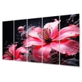 thumbnail image 2 of Designart "Pink Black Botanical Euphony" Abstract Botanicals Metal Wall Art Set, 2 of 5