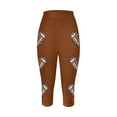 thumbnail image 3 of MKLEKYY Leggings deportivos con estampado de rugby de moda informal para mujer, pantalones de yoga, leggings capri, 3 of 3