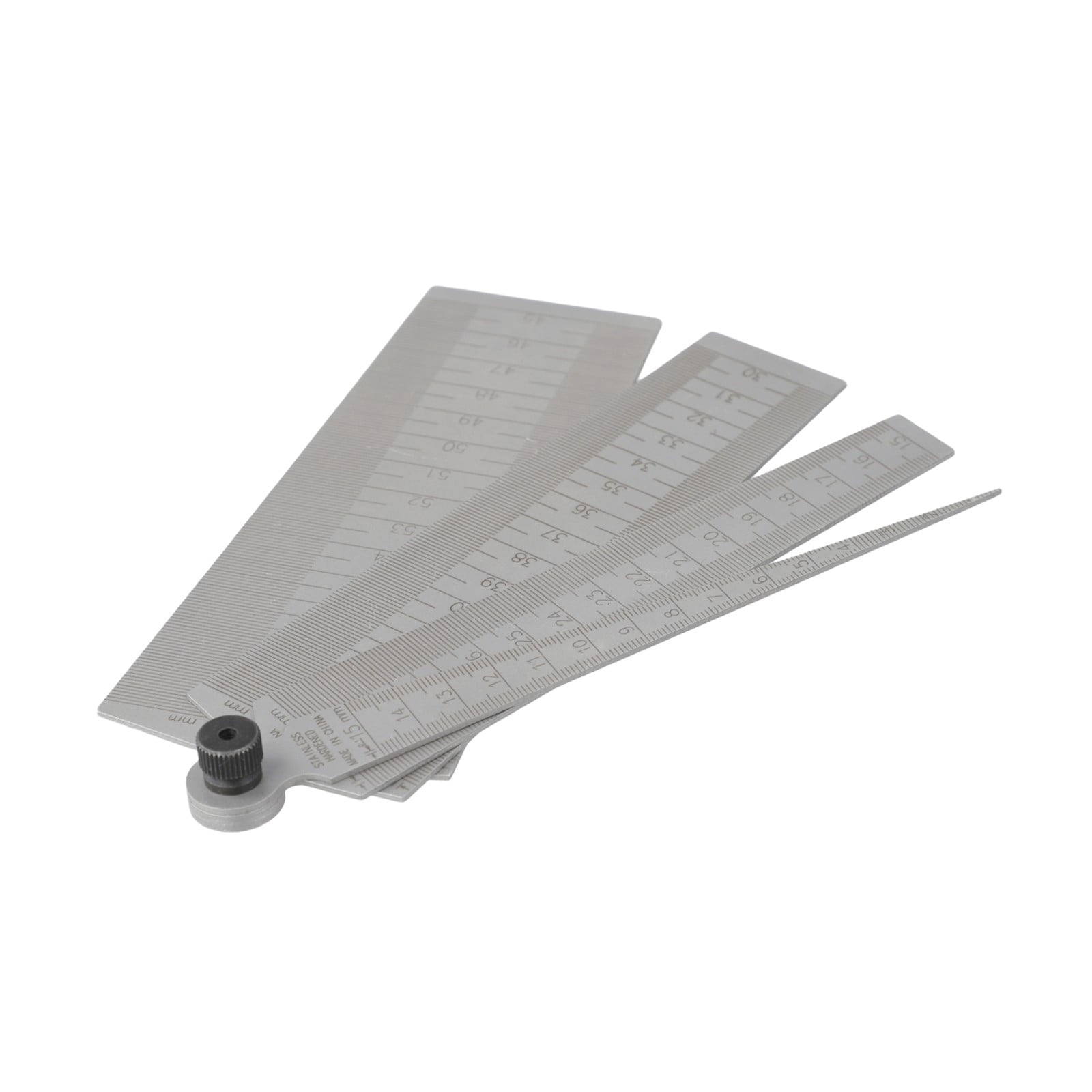 1-60mm Steel Metric Taper Gauge Aperture Scale Wedge Feeler 4 In 1 Gap Ruler