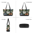 thumbnail image 6 of FORMRS Canvas Laptop Tote Bag for Women with 15.6" Computer Compartments Shoulder Handbag, Blue Geometric Flowers, 6 of 7