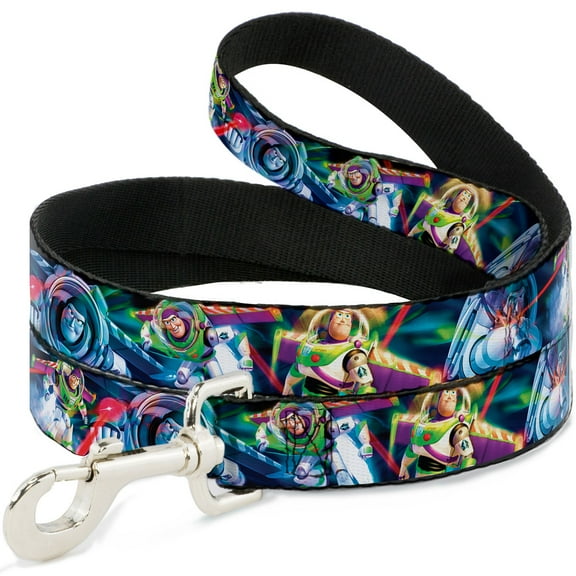 Disney Pet Leash, Dog Leash, Buzz Lightyear Action Poses Stacked, 6 Feet Long 1.0 Inch Wide