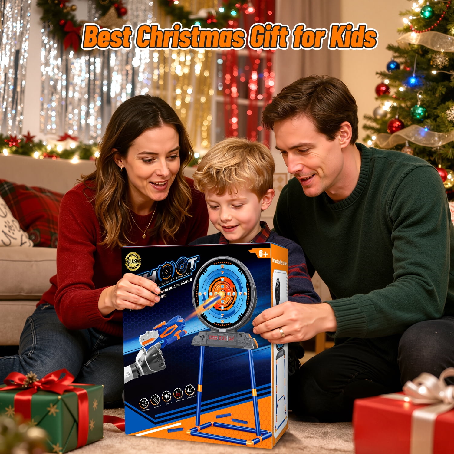 Carsky Digital Target Game, Shooting Practice for Nerf, Target Shooting Games, Christmas Birthday Gift