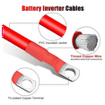 thumbnail image 2 of 12PCS 4 AWG Battery Cables,30CM Marine Battery Inverter Cables Set, with 3/8In Tinned Copper Lugs,for Automotive Solar, 2 of 6