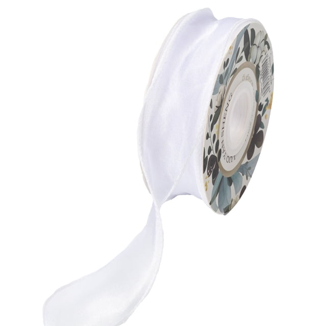 White Fishtail Ribbon Polyester Fiber Gift Wrapping Ribbon For Flowers Cake Packaging Birthday Holiday Decorations 4Cm Width 10 Yards Length Weighs 0.101 Pounds