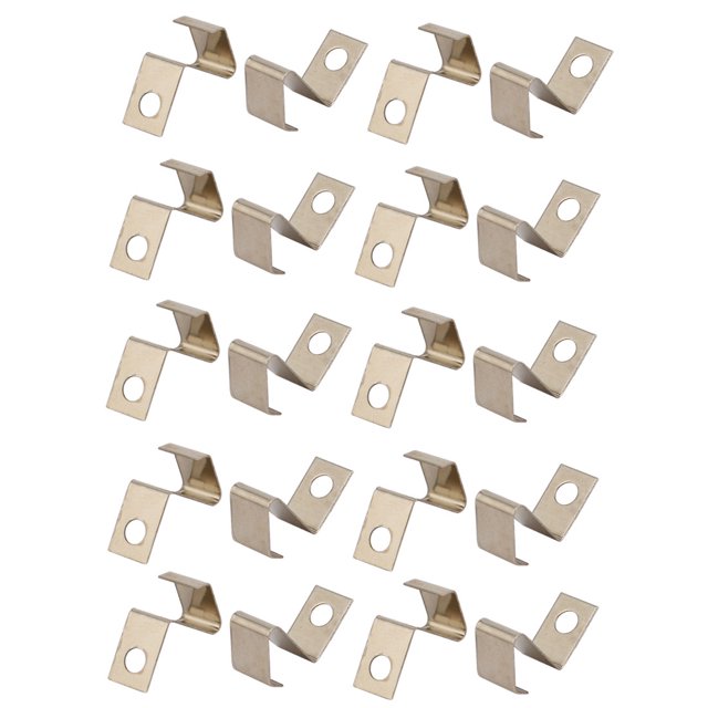 Unique Bargains 20Pcs Silver Tone Metal SMT Mounted AAA Battery Positive Negative Contact Plate