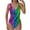 Multicolor#30, variant on WNYEIME One Piece Swimsuits for Women Cute Summer Floral Print Deep V Neck Beach Push up Padded Bikini Sets Backless Tummy Control High Waist Bathing Suit Swimwear Multicolor#16 M
