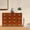 Brown-16 Drawers, variant on Brown 16 Drawers Apothecary Cabinet with Handles,Desktop Library Card Catalog Cabinet,Herb Storage Box for Family, Friends