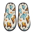 thumbnail image 1 of Fotbe Butterflies Pantuflas Peludas para Mujer con Estampado, Zapatillas de Peluche, Zapatos de Invierno para Casa, Uso Interior y Exterior-Large, 1 of 8