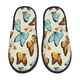 thumbnail image 1 of Fotbe Butterflies Pantuflas Peludas para Mujer con Estampado, Zapatillas de Peluche, Zapatos de Invierno para Casa, Uso Interior y Exterior-Large, 1 of 8