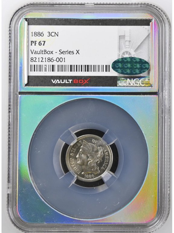 1886 Three Cent Nickel NGC PF-67 CAC