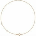 thumbnail image 2 of Auriga Fine Jewelry 14k Rose Gold 1 mm Adjustable Cable Chain Bracelet for Women 7", 2 of 3