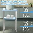 thumbnail image 4 of VEVOR Stainless Steel Prep Table, 24 x 18 x 36 Inch, 600lbs Load Capacity Heavy Duty Metal Worktable with Adjustable Undershelf & Feet, Commercial Workstation for Kitchen Restaurant Garage Backyard, 4 of 9