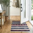 thumbnail image 2 of ODIKA 2'x3' Washable Accent Rug Pet Friendly, Bedside Mat Patriotic Stars Mosaic With Distressed Stripe Bands And Star Corners for Bedroom, Nursery, RV, 2 of 7
