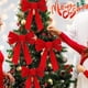 thumbnail image 3 of Ruifaya Lazos de terciopelo rojo para coronas navideñas, lazos de terciopelo para decoraciones de copas de árboles de Navidad, lazos navideños rojos para escaleras de árboles de Navidad, chimeneas,, 3 of 6