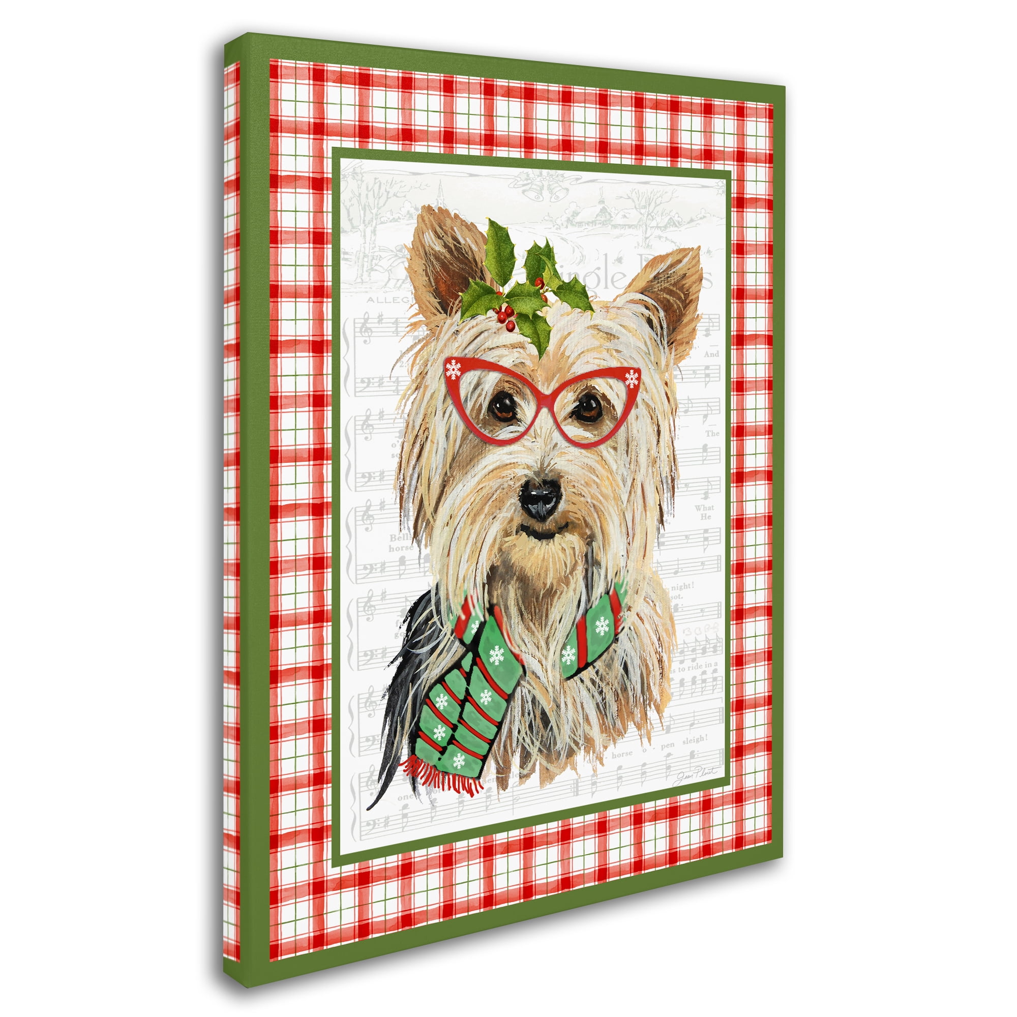 Trademark Fine Art 'Christmas Song Dogs 5' Canvas Art by Jean Plout