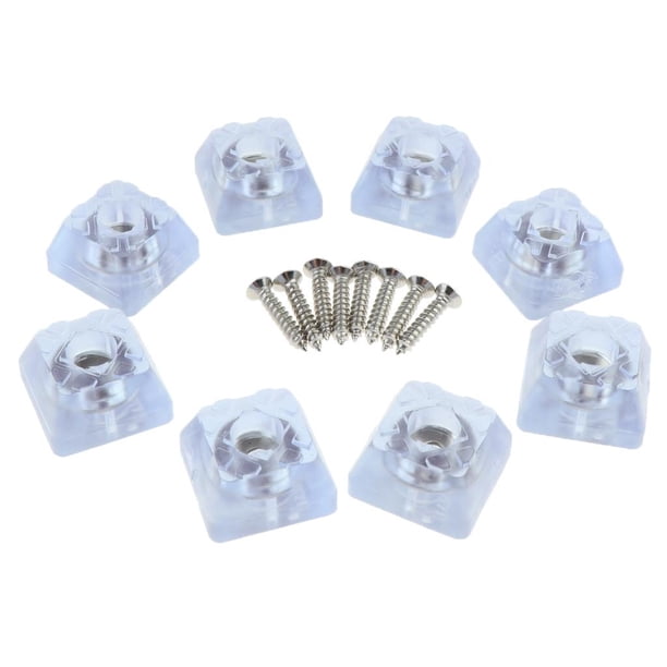 Paquete de 8 almohadils transparentes para muebles, pies de muebles, deslizadores deslizantes, protector de alfombras , , sofá, sofá Tornillo Cuadrado de 24mm Baoblaze Cojín antideslizante para pies de silla de mesa