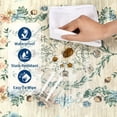 thumbnail image 5 of HOMERRY Floral Border Print Non Slip Area Rug 9' x 12' for Living Room Washable Indoor Carpet, Beige, 5 of 6
