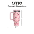 thumbnail image 4 of RTIC 16 oz Ceramic Lined Road Trip Tumbler, Leak-Proof Covered Straw Lid, 2 Pack, Sweet Cherries, 4 of 7