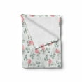 thumbnail image 2 of Floral Soft Flannel Fleece Throw Blanket, Rose Petals Blossoms Romantic Plants Wedding Love Hazy Watercolor Print, Cozy Plush for Indoor and Outdoor Use, 60" x 80", Pale Pink Turquoise, by Ambesonne, 2 of 6