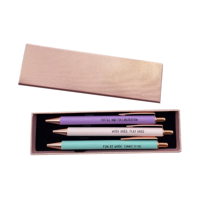 Pen Three Piece Ballpoint Pen Cool Women's Pen Pen Diary Pen Cute Pen Set 5ml Pen for Making Pens Pens for Work Pens Kids Pens Ink Aluminum Pen Smooth Pens Colors No Battery Pen Rainbow Left Handed