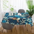thumbnail image 5 of SKYSONIC 60"x120" Square Tablecloth with Colorful Summer Rain Forest Nature Prints, Anti-Wrinkle and Smooth Table Cloth for Kitchen/Home Party Decoration, 5 of 7