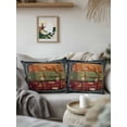 thumbnail image 3 of 1 Pack Outdoor Pillows Waterproof, 3D Optical Illusion Indoor/Outdoor Throw Pillows with Inserts, Vintage Shabby Chic Suitcase on Walls Decorative Pillow for Patio Furniture Chairs Couch, 3 of 8