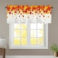 thumbnail image 3 of Fall Autumn Maple Leaves Kitchen Curtains Valance for Windows Thanksgiving Leaf Harvest Curtain Farmhouse Rod Pocket Window Treatment for Bathroom Bedroom Living Room Decorations 54x18inch, 3 of 6