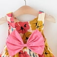 thumbnail image 4 of MEZZALL Baby Girl Tutu Dress Sundress Summer Sleeveless Backless Birthday Party Dress Flower Bow Sunress With Straw Hat Set, Yellow, 2-3 Years, 4 of 6