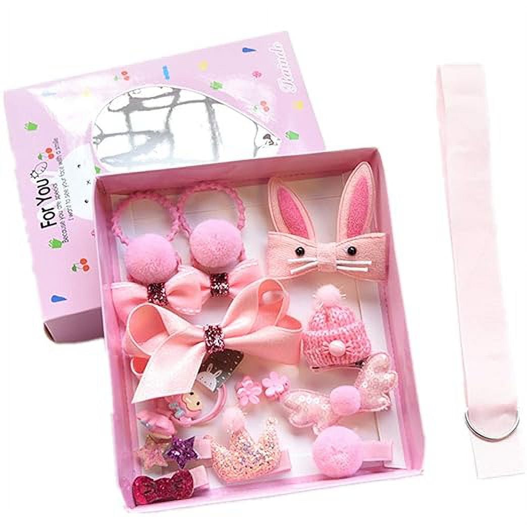 Accessorize Kingdom 18Pcs/Set Mix Style Headwear Set Children Accessories Ribbon Bow With Full Covered Clips Hairpins For Girls Princess Crown Hair Accessories With Gift Box 1 (Pack of 1)