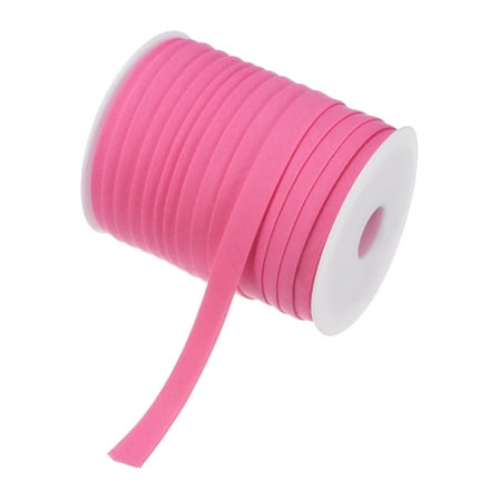 Uxcell Double Fold Bias Tape 1/2 Inch 55 Yards Cotton Bias Binding Tape Bulk for Sewing Rose Red