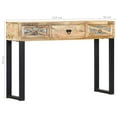 thumbnail image 2 of vidaXL Console Table 43.3"x11.8"x29.9" Solid Wood Mango, 2 of 9