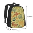 thumbnail image 3 of Vsdgher Floral with Butterflies Print Backpack for Women Men School Bookbag with Laptop Compartment for College Work Travel, Simple Fashion Casual Daypack, Fit 15" Laptop, 3 of 8