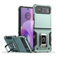 thumbnail image 2 of Designed for Motorola Razr 2023 Hybrid Cases with Magnetic Ring Holder Stand Kickstand Heavy Duty Rugged 2in1 Shockproof Phone Case Cover [Midnight Green], 2 of 9