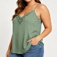 thumbnail image 5 of BUIGTTKLOP Plus Size Camisole Tops for Women Sleeveless Spaghetti Strap Shirts Crochet Lace Deep V Neck Tank Tops, 5 of 5