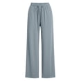 thumbnail image 7 of Yyeselk Womens Wide Leg Sun Protection Pants Lightweight Baggy Stretch High Waisted Slacks Drawstring Casual Joggers Trousers Gray XL, 7 of 7