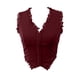 thumbnail image 5 of Camiseta sin mangas ajustada con botones en la espalda y ribete de encaje para mujer, elegante y casual., 5 of 5