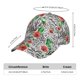 thumbnail image 2 of Fotbe Roses Mixed Zebra 1 Gorro Clásico de Béisbol, Gorra Ajustable con Broche Snapback, Gorro de Exterior de Algodón Suave, 2 of 6