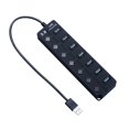 thumbnail image 1 of Concentrador Hub USB 7 en un Hub con USB 3.0 Retrocompatible con Especificaciones Estándar USB 3.0 Yotijar Concentrador USB de alta velocidad, 1 of 7