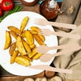 thumbnail image 2 of Monyance wooden cutlery Disposable Wooden Cutlery Spoons Set Tableware Utensils Forks Sets Biodegradable(6.3X0.98X0.12Inches), 2 of 11