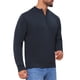 thumbnail image 4 of SUÉTER DE PULLOVER DE CUELLO ALTO PARA HOMBRE INSPIRE CHIC, DE COLOR SÓLIDO, CON CREMALLERA DE CUARTO, SUÉTER DE POLO DE PUNTO, TAMAÑO M, AZUL OSCURO, 4 of 5