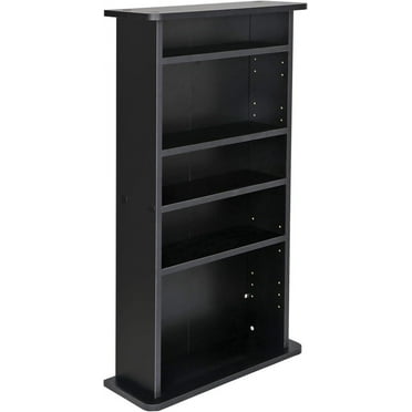 AEGFKD Multimedia Storage Cabinet DVD Rack Book Shelf Organizer Stand Audio Media Tower, 36" X 19" X 7" Black